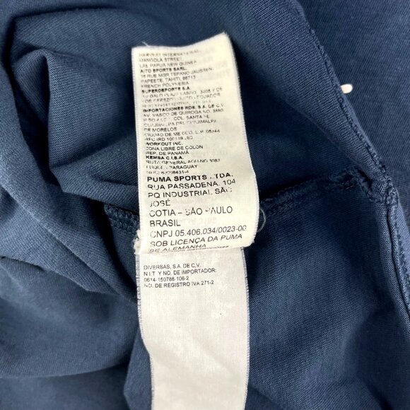 Puma Mens Blue Graphic Logo T-Shirt Large - Picture 4 of 7